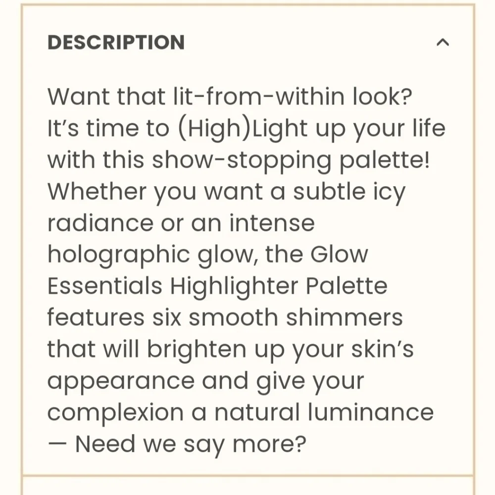 𝅺NIB Ace Beaute Glow Essentials Shimmer Highlighter Palette